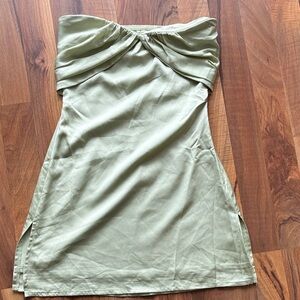 Princess Polly Woman’s Size 2 Strapless Twist Mini Dress - Sage